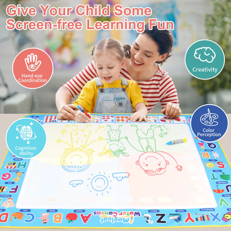 Coolplay Water Doodle Mat &ndash; Reusable Magic Pens for Creative Learning