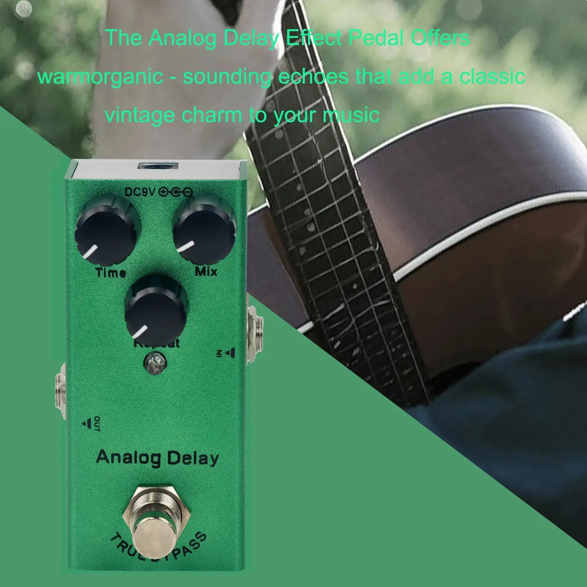 Miwayer Multi-Effect Guitar Pedal &ndash; True Bypass Rich Tones 10-Analog Delay