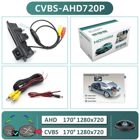 1080P Ahd Rear View Camera With Guiding Lines For Vw Audi Golf Passat by InterCyprus Trading Ltd