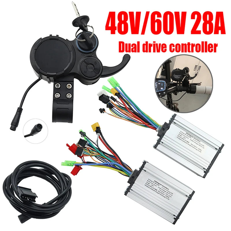 NoEnName_Null 48V/60V Electric Scooter Dual Drive Brushless Controller with LCD Display
