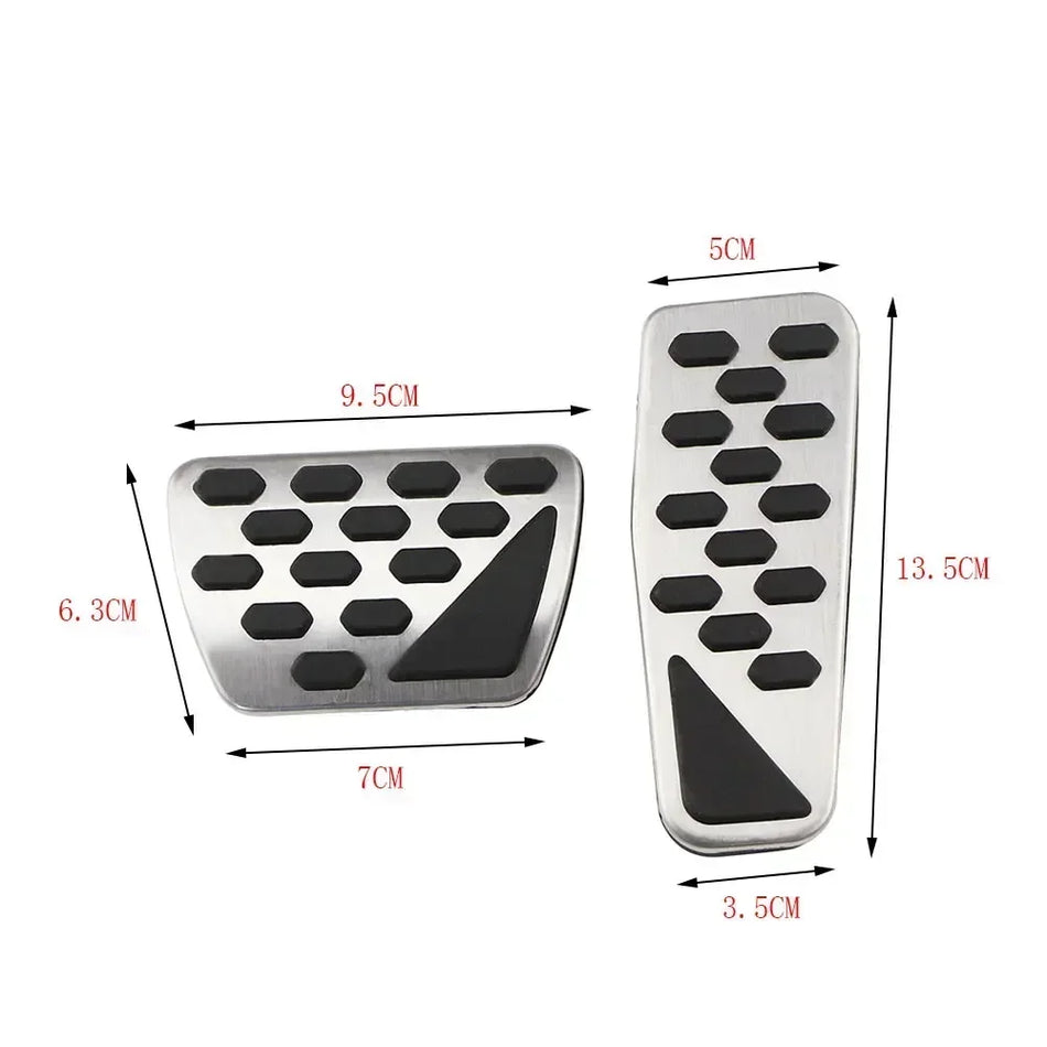 Pedal Covers For Jeep Wrangler JL 2018-2021 Stainless Steel With Rubber Non Slip