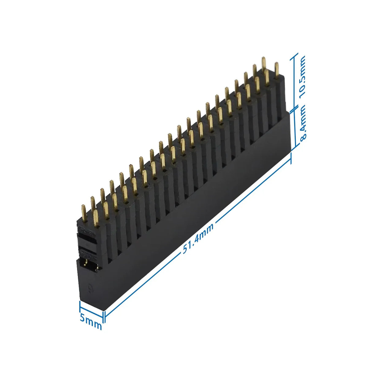 2x20 GPIO Heightened-Row Female Seat &ndash; Enhanced Connectivity for Raspberry Pi 3B 3B+ 4B 3 floor add high