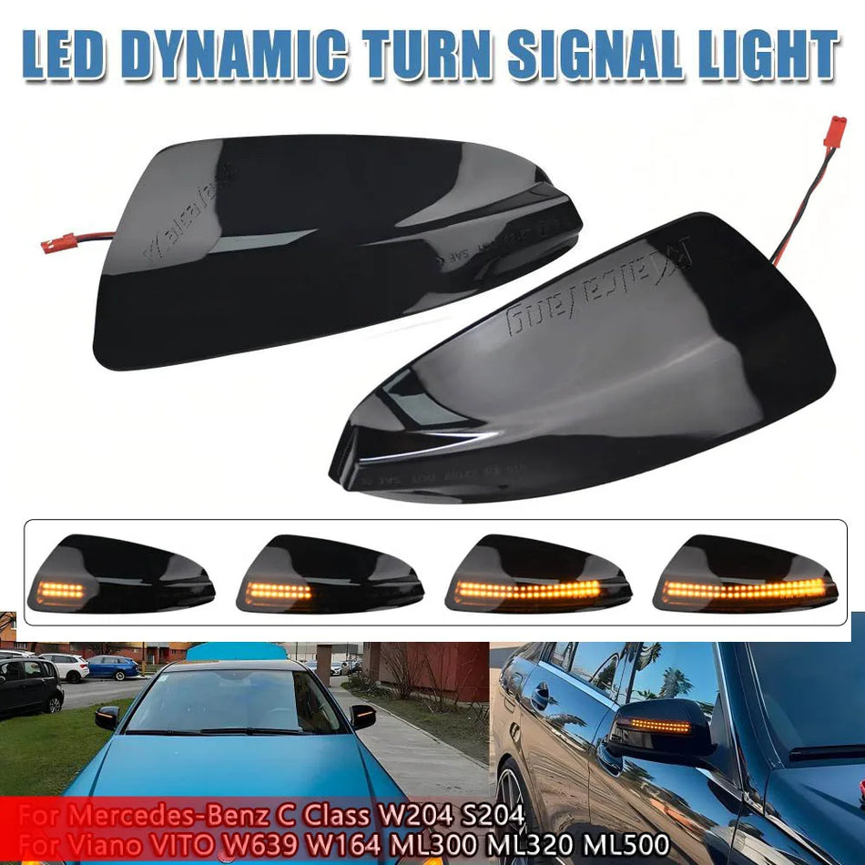 LED dynamický bočný zrkadlový smerový signál pre Mercedes Benz W204 W164