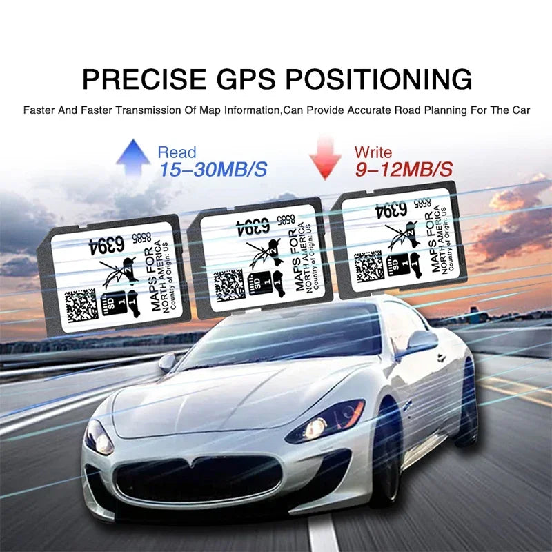 32GB SD Card System 2024 &ndash; High-Speed GPS Navigation Maps for North America