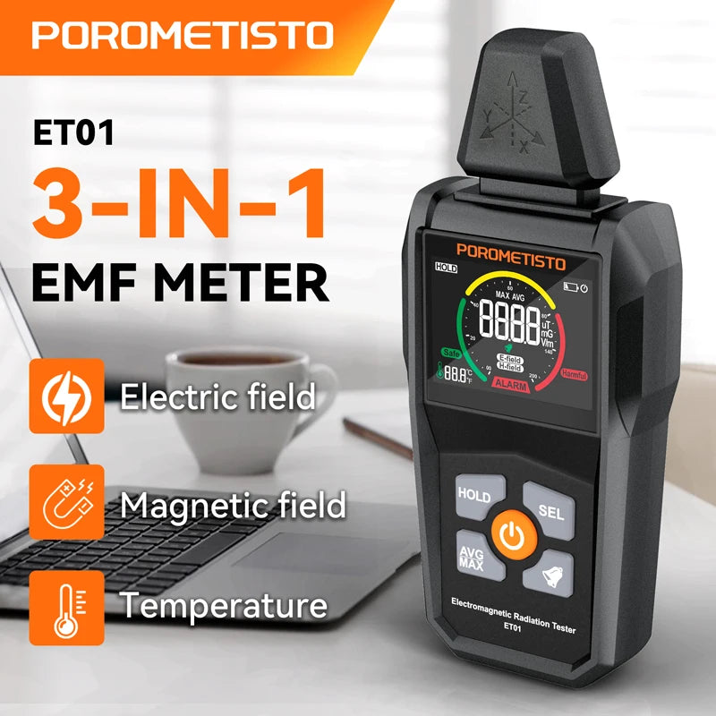 EMF Metr Elektromagnetického Záření Detektor pro Domácí Použití