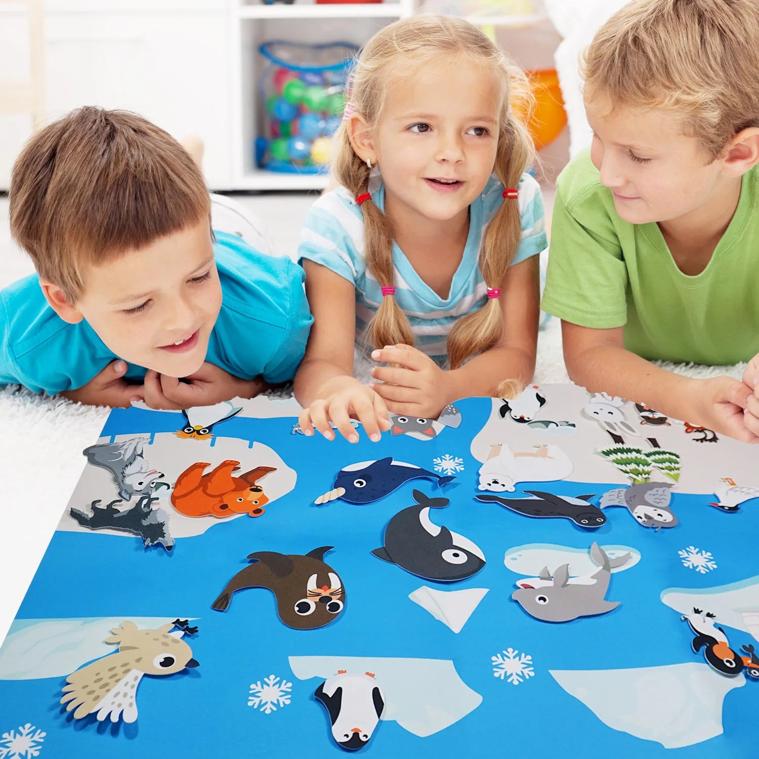 Polar Animals Felt Storytelling Set &ndash; Arctic Themed Fun