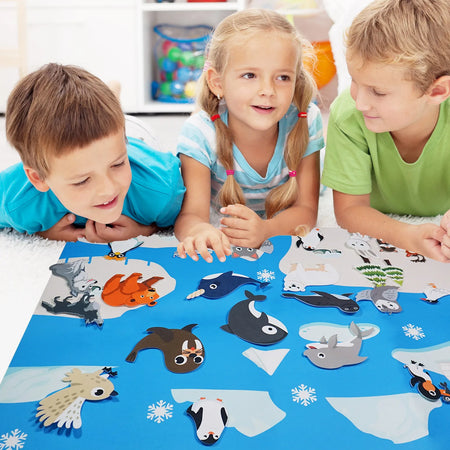 Polar Animals Felt Storytelling Set &ndash; Arctic Themed Fun