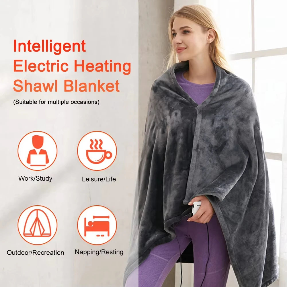 Wearable Heating Electric Blanket Shawl - Fast Heating