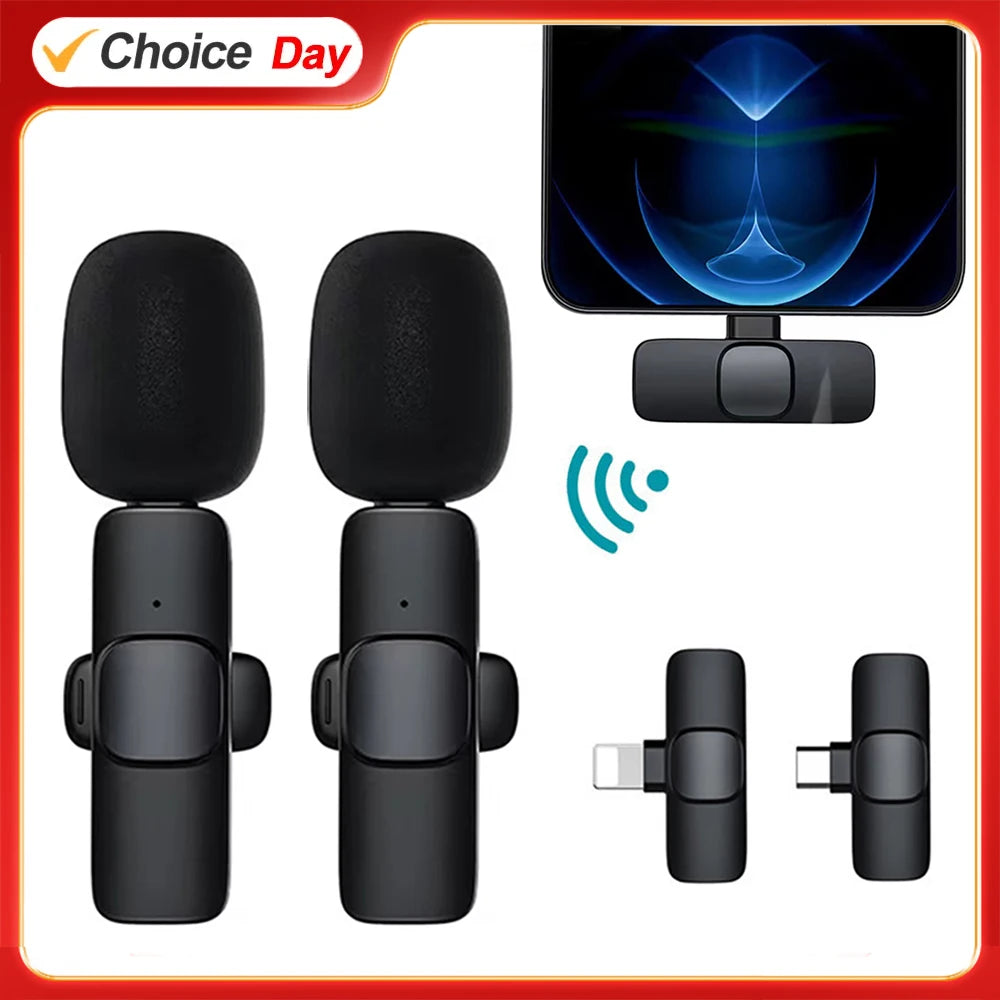 YLW Wireless Lavalier Microphone for iPhone and Android