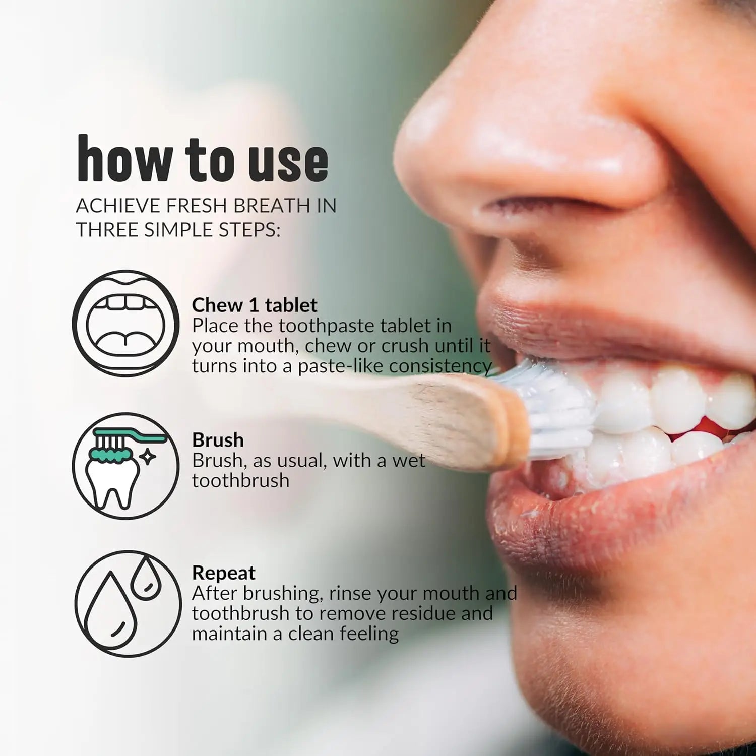 5D Travel Purple Whitening Toothpaste Chewable Tablets &ndash; Convenient Oral Care for On-the-Go Freshness