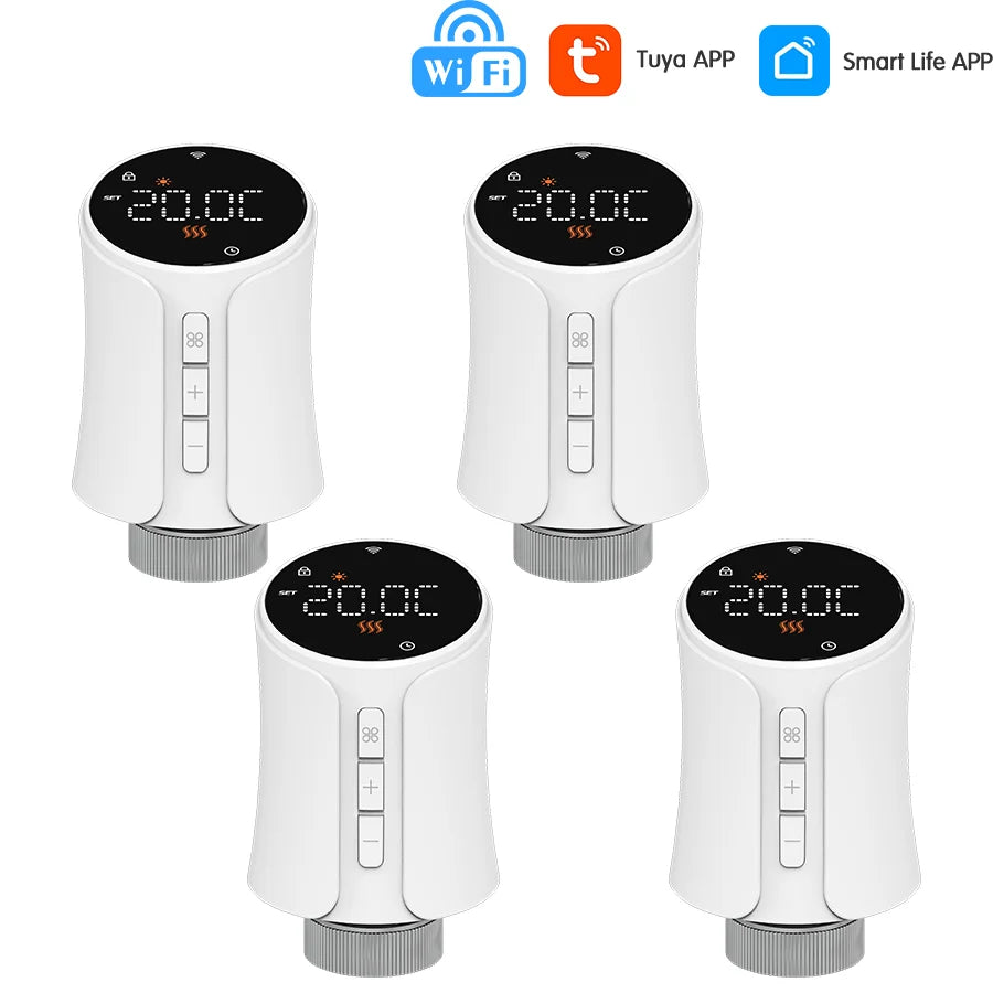 WiFi Thermostat Radiator Actuator &ndash; Smart Voice Control 4pcs / 3 x 1.5V
