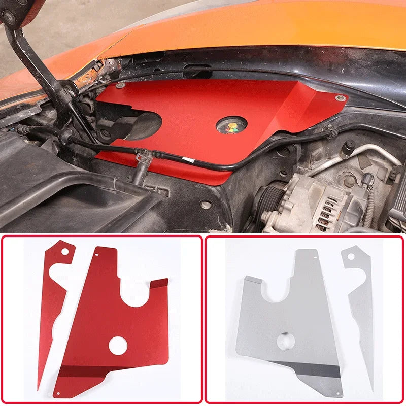 2Pcs Aluminum Alloy Red Dust Cover for 2014 2019 Corvette C7