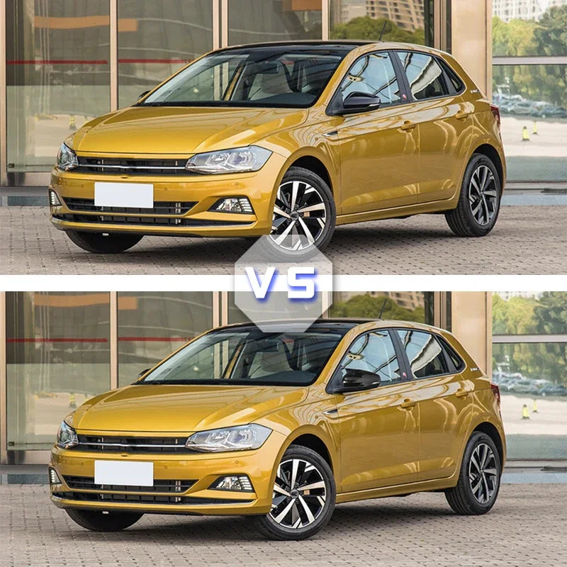 Tampa do Espelho Retrovisor Traseiro para VW Polo Mk6 GTI 2018 2021 em Carbono