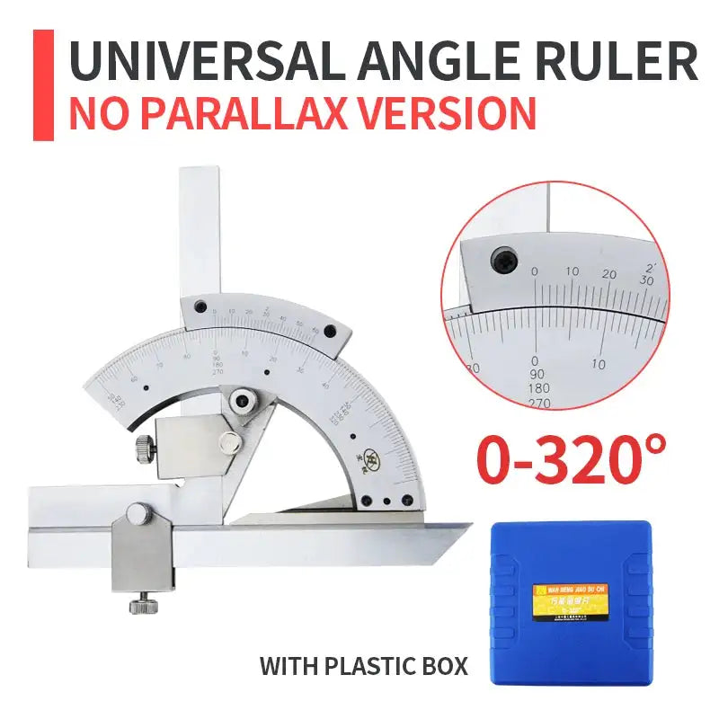 Universal Angle Ruler 320 Degrees Carbon Steel Protractor Box 320 Universal