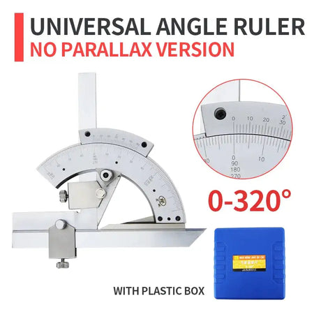 Universal Angle Ruler 320 Degrees Carbon Steel Protractor Box 320 Universal