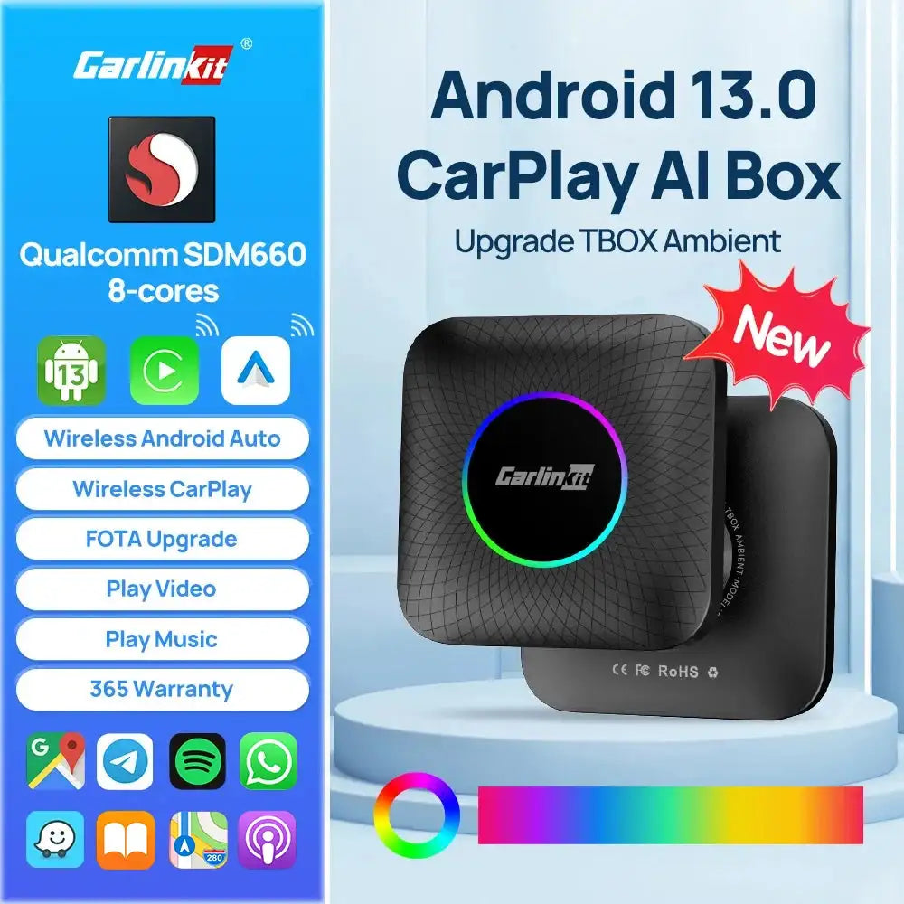 Carlinkit Android 13 CarPlay Android Auto TV Box SDM660 LTE