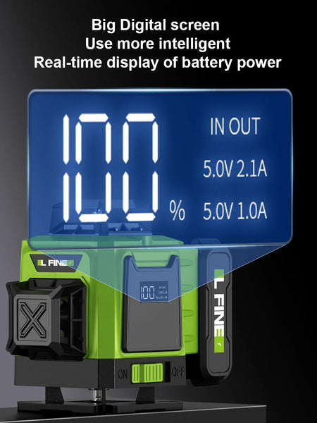 LFINE 3D/4D Laser Level - 12/16 Lines with Remote &amp; 360&deg; Self-Leveling