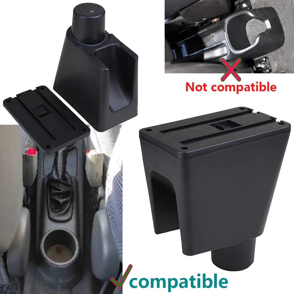 PU Leather Center Armrest Box For Chevrolet Spark 3 III Aveo T200