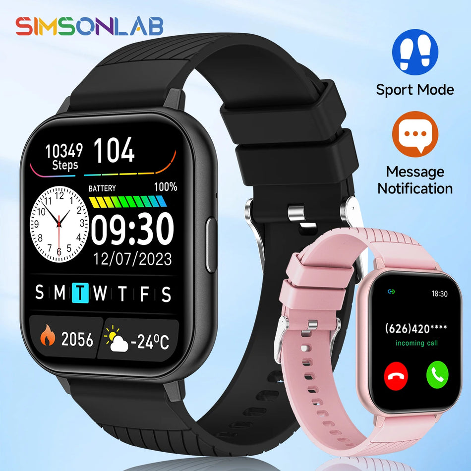 Simsonlab 1.83-Inch HD Smartwatch With Bluetooth Call And Sleep Monitoring