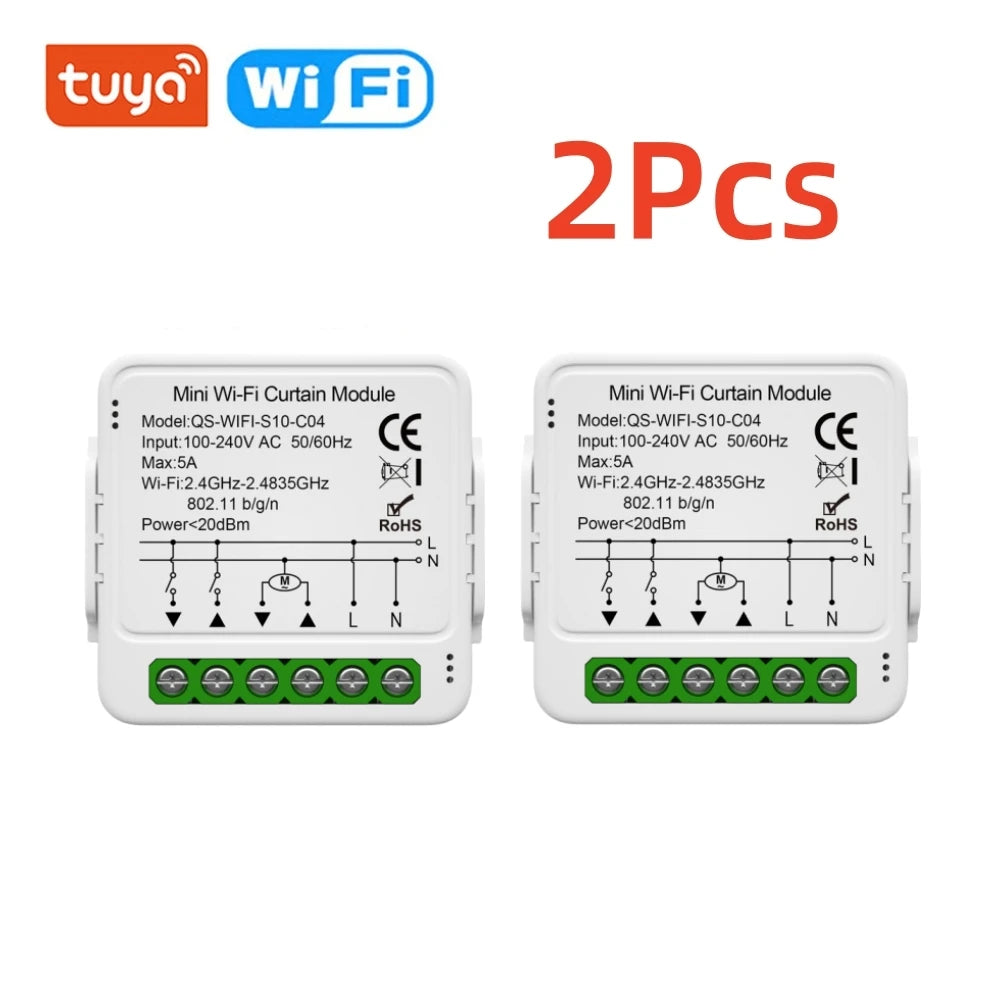 Smart Curtain Switch Module 2Pcs WiFi A / CHINA