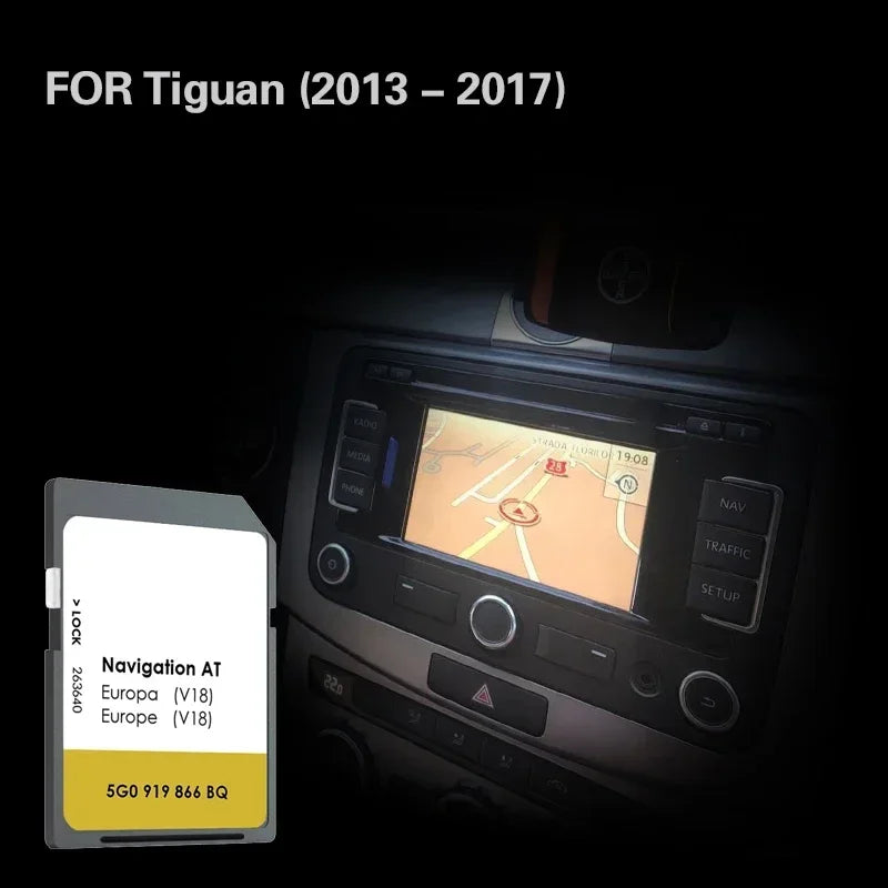 AT V18 MIB1 VW Tiguan Navigation SD Card - Europe Maps CHINA / Tiguan 2013-2017