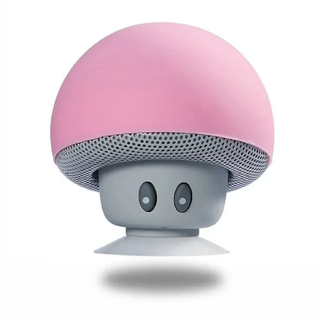 Mini Bluetooth Mushroom Speaker &ndash; Waterproof &amp; Versatile Phone Holder Pink