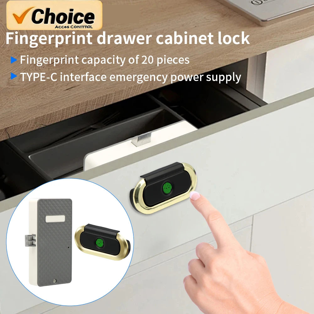 ES832S Biometric Drawer Lock &ndash; Fast Fingerprint Access