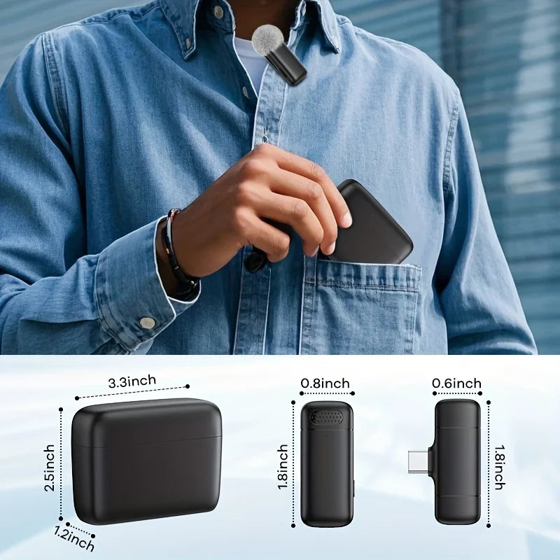 STFANTASY Wireless Lavalier Microphone with Charging Case for Android &amp; iOS