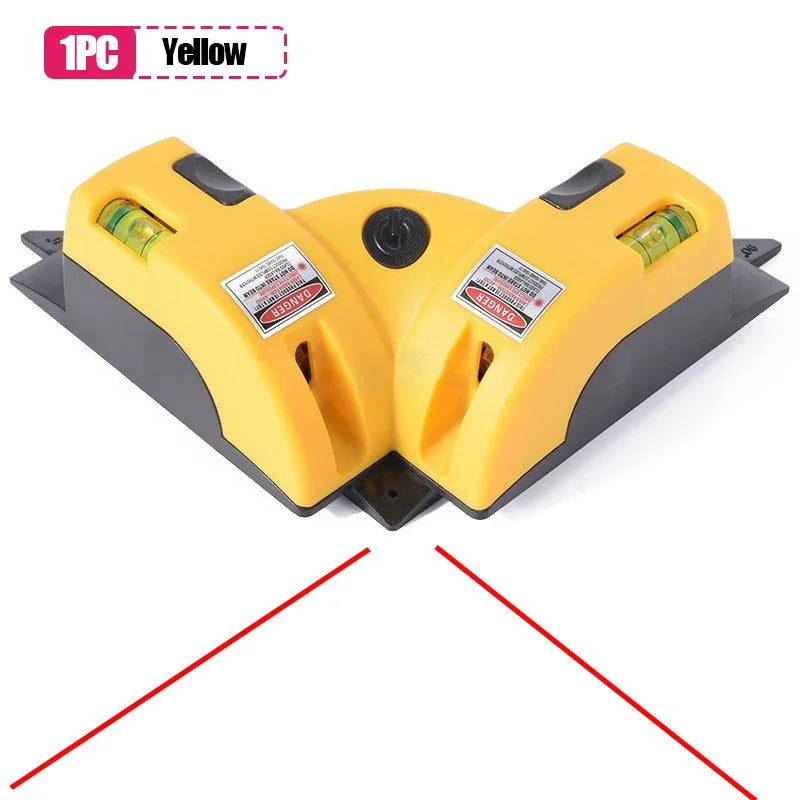 MOONBIFFY 90 Degree Right Angle Laser Level for Precise Measurements Yellow
