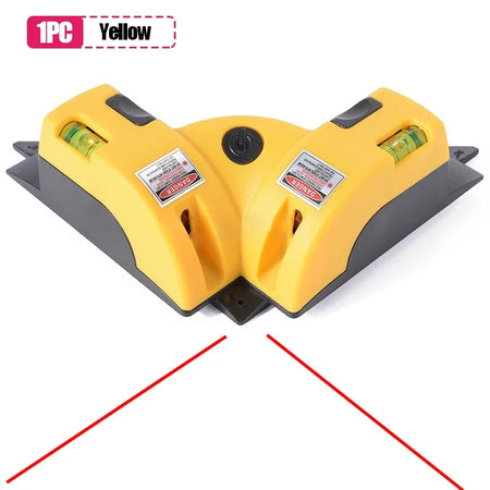 MOONBIFFY 90 Degree Right Angle Laser Level for Precise Measurements Yellow