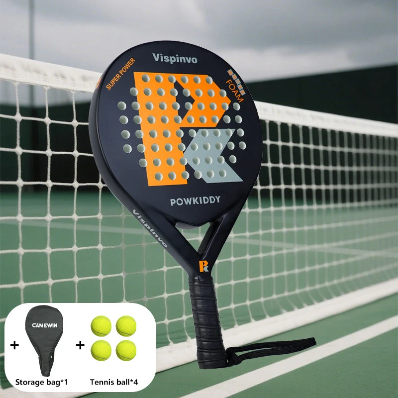 Powkiddy Ultra Leggera Racchetta da Tennis e Padel in Fibra di Carbonio