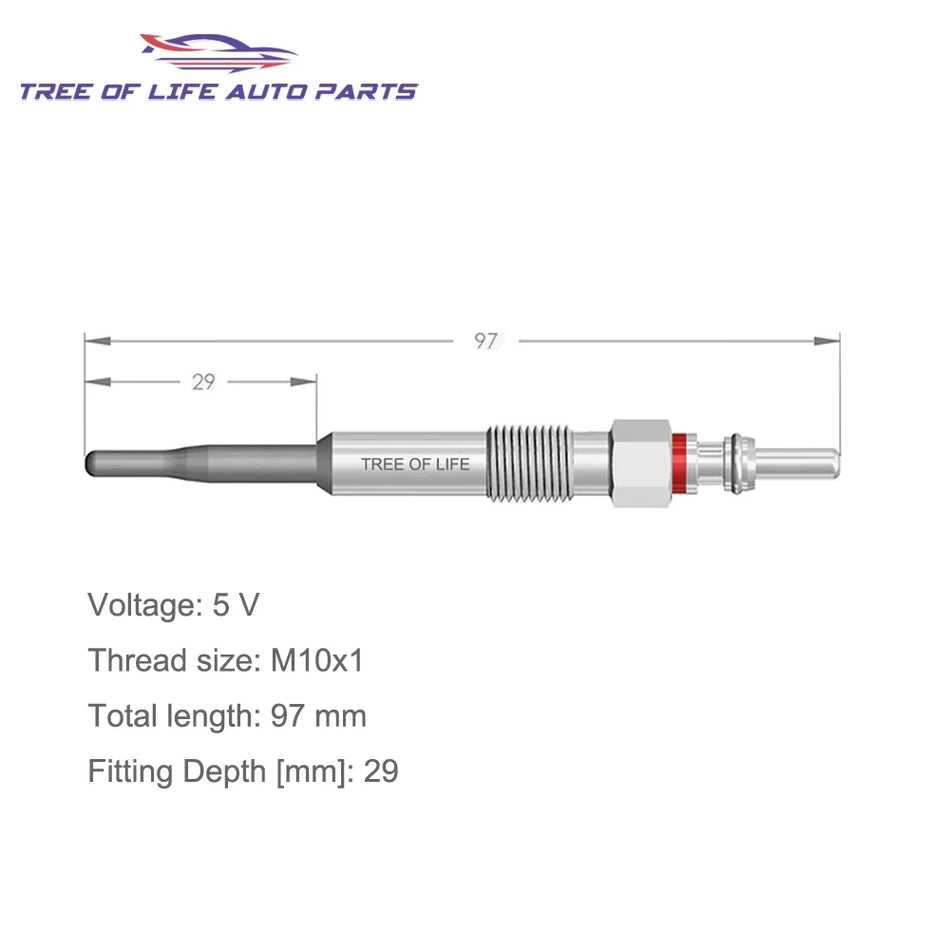 Glödstift för VW Touran och Skoda Octavia II 1.9/2.0 TDI 5V N10591603 Kompatibla Motorer