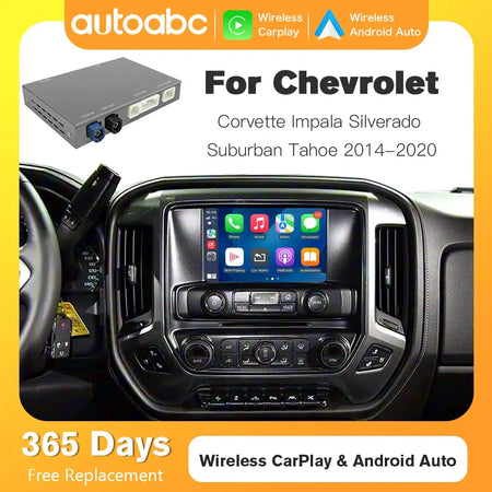 Wireless CarPlay Android Auto Compatibility for Chevrolet Impala Silverado Suburban Traverse Corvette Support Revers Camera BT by InterCyprus Trading Ltd
