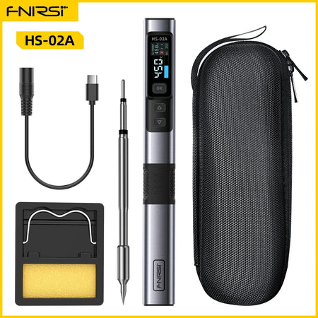FNIRSI HS-02 Soldering Iron &ndash; Smart Sleep with IPS Color Display HS-02A