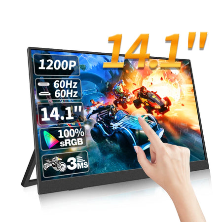 14.1 Inch Touch Screen Portable Gaming Monitor 100% sRGB, 400cd/m&sup2;, HDR10 B141-SZF06L6-T / EU Plug