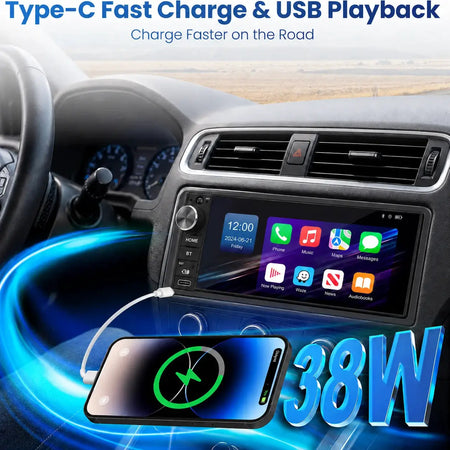 Car Radio With Wireless CarPlay Android Auto For VW Golf Jetta Passat Skoda by InterCyprus Trading Ltd