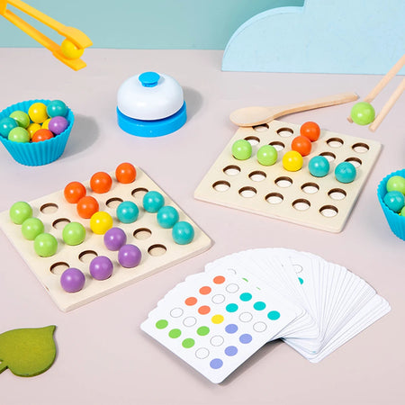 Wooden Clip Beads Toy Montessori &ndash; Fine Motor Training