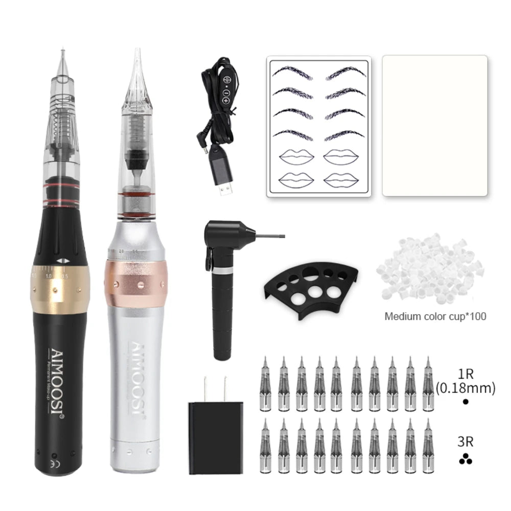 Aimoosi M7 Tattoo Machine Set - PMU Gun For Beginners