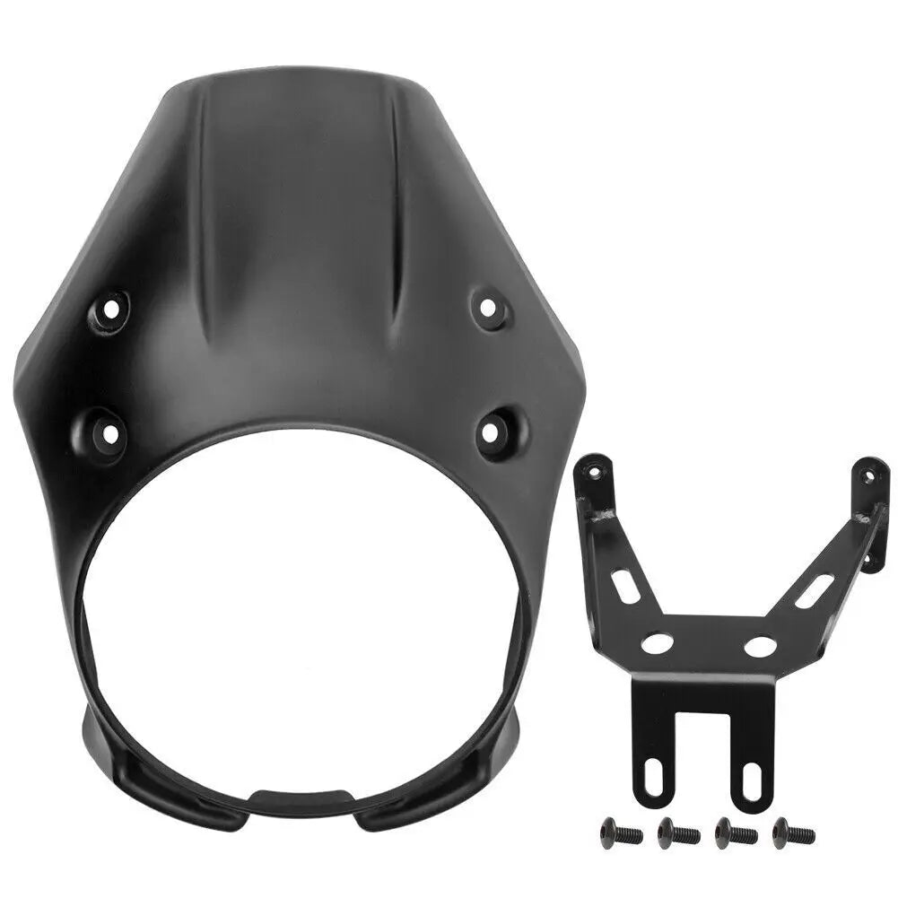 Matte Black Motorcycle Front Headlight Fairing Cover Mask &ndash; Custom Fit for Honda Rebel CMX 300 500