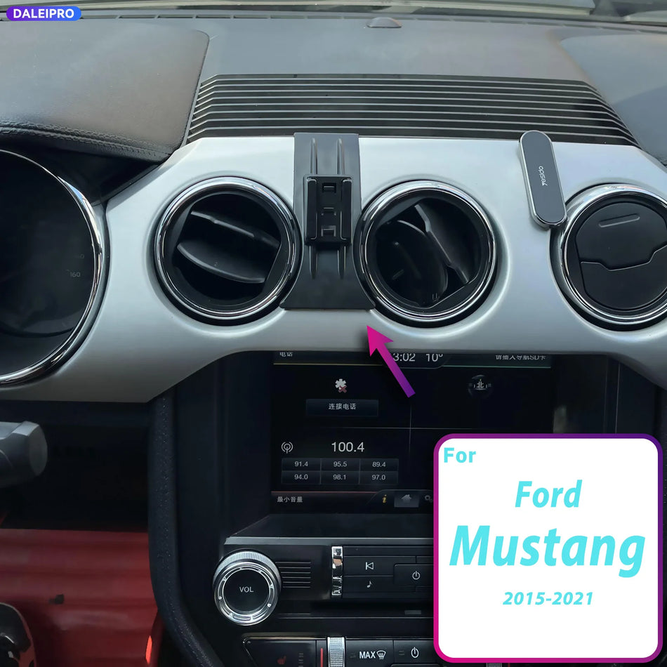 ABS Phone Holder With 66W Charging Base For Ford Mustang S550