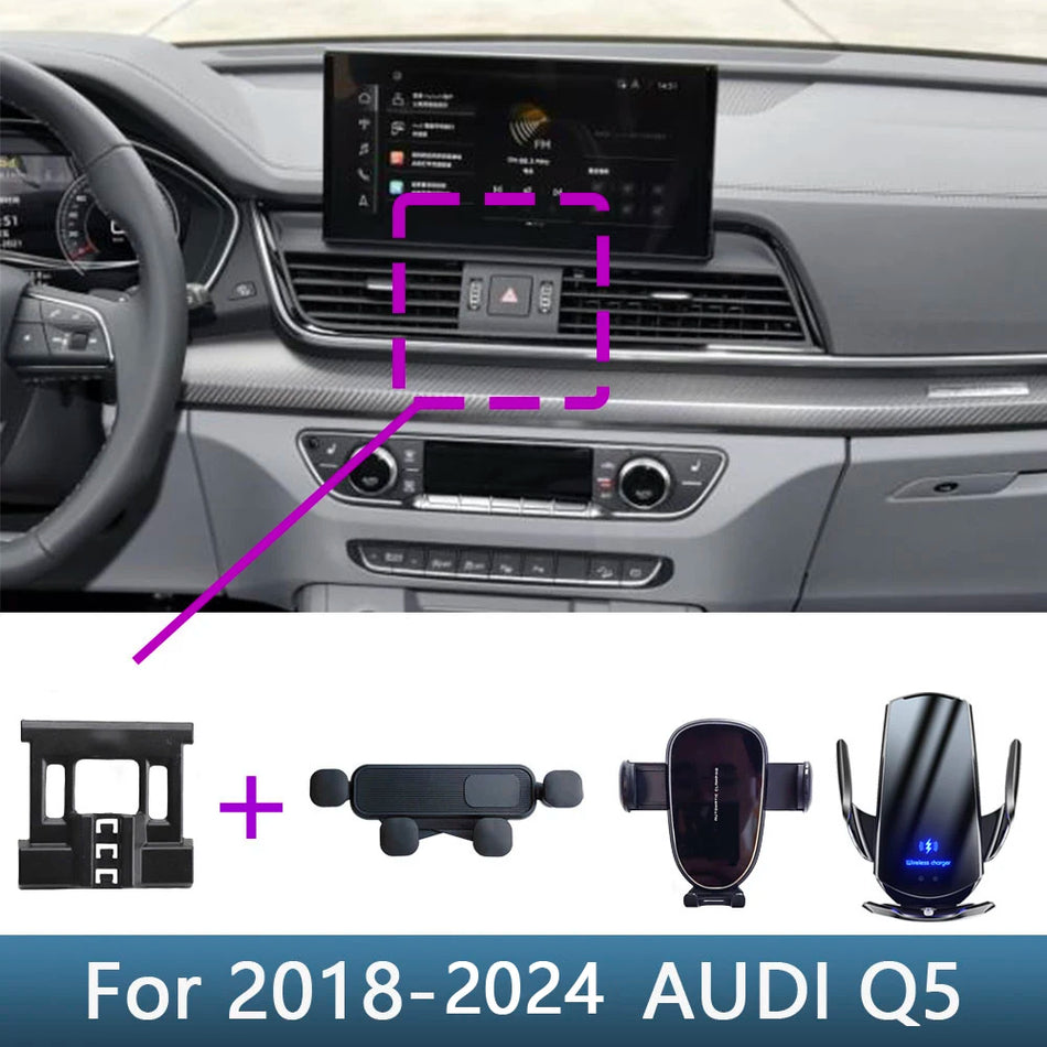 Audi Q5 2018 2024 Belaidis Įkrovimas Telefono Laikiklis Laikiklis
