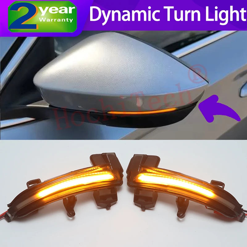 Δυναμικό Sequential LED πλευρικού καθρέφτη φλας για Skoda Superb B8 A7
