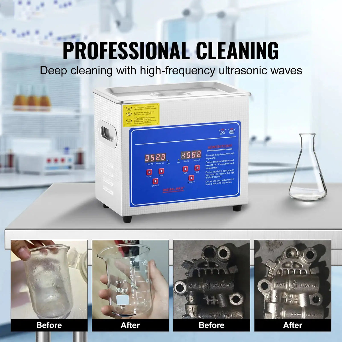 Ultrasonic Cleaner &ndash; Portable Heated Cleaning