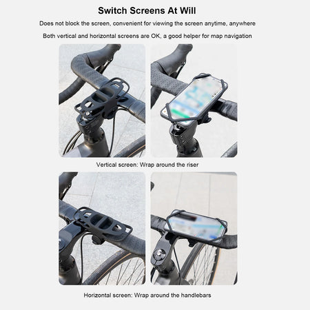 Bike Phone Holder Silicone Mount &ndash; Easy Phone Removal