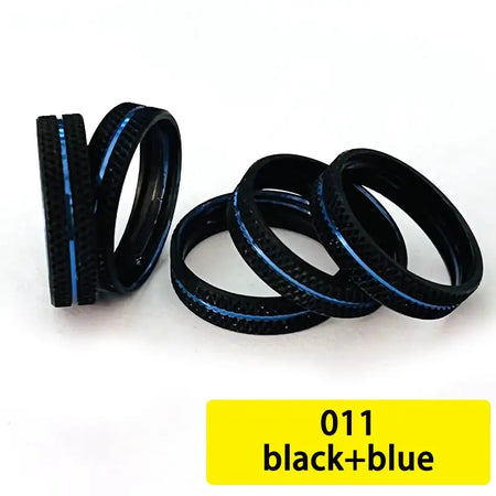 TN81 Reel Seat Ring DIY Repair Aluminum trim ring 5pcs Nut Trim Ring Fishing Rod Winding Check Component Rod Building Accessory 011 black   blue