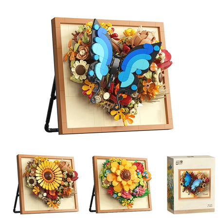 3D Picture Frame Building Blocks &ndash; Floral DIY Toy Gift