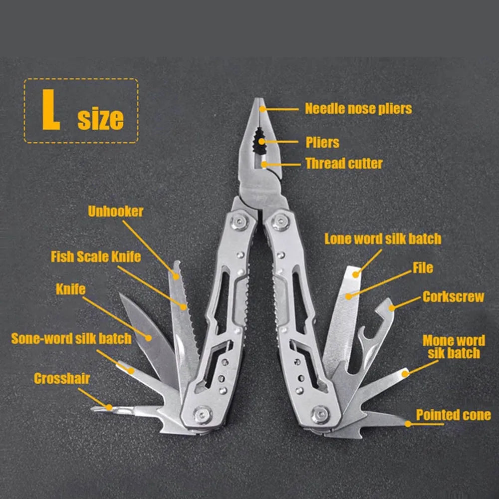 Pocket Mini Multitool Pliers with Knife and Screwdrivers