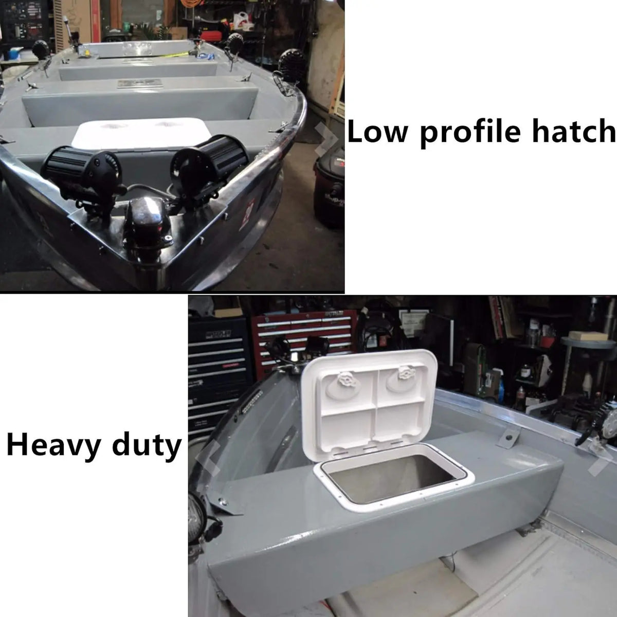 Premium Marine Deck Hatch 12-3/8" x 17-1/4" - White ABS Access Hatch