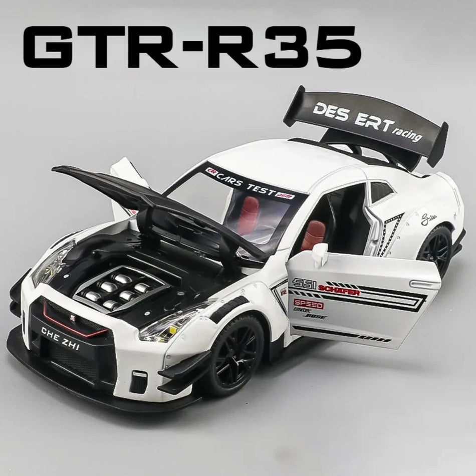 Diecast 1:24 merilo igrača avto z odpiranjem vrat na povlečenje, zvokom in lučmi