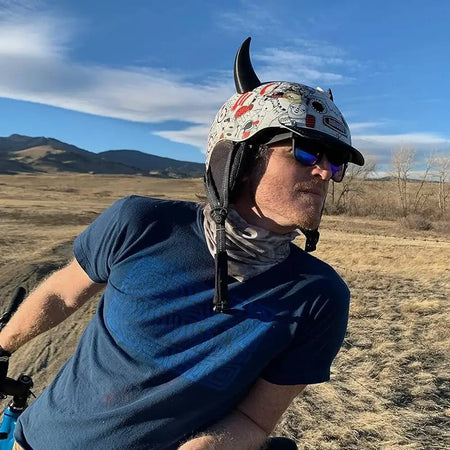 Large Devil Horns for Helmet &ndash; Magnetic and Interchangeable Flair for Motorcycle and Bike Helmets